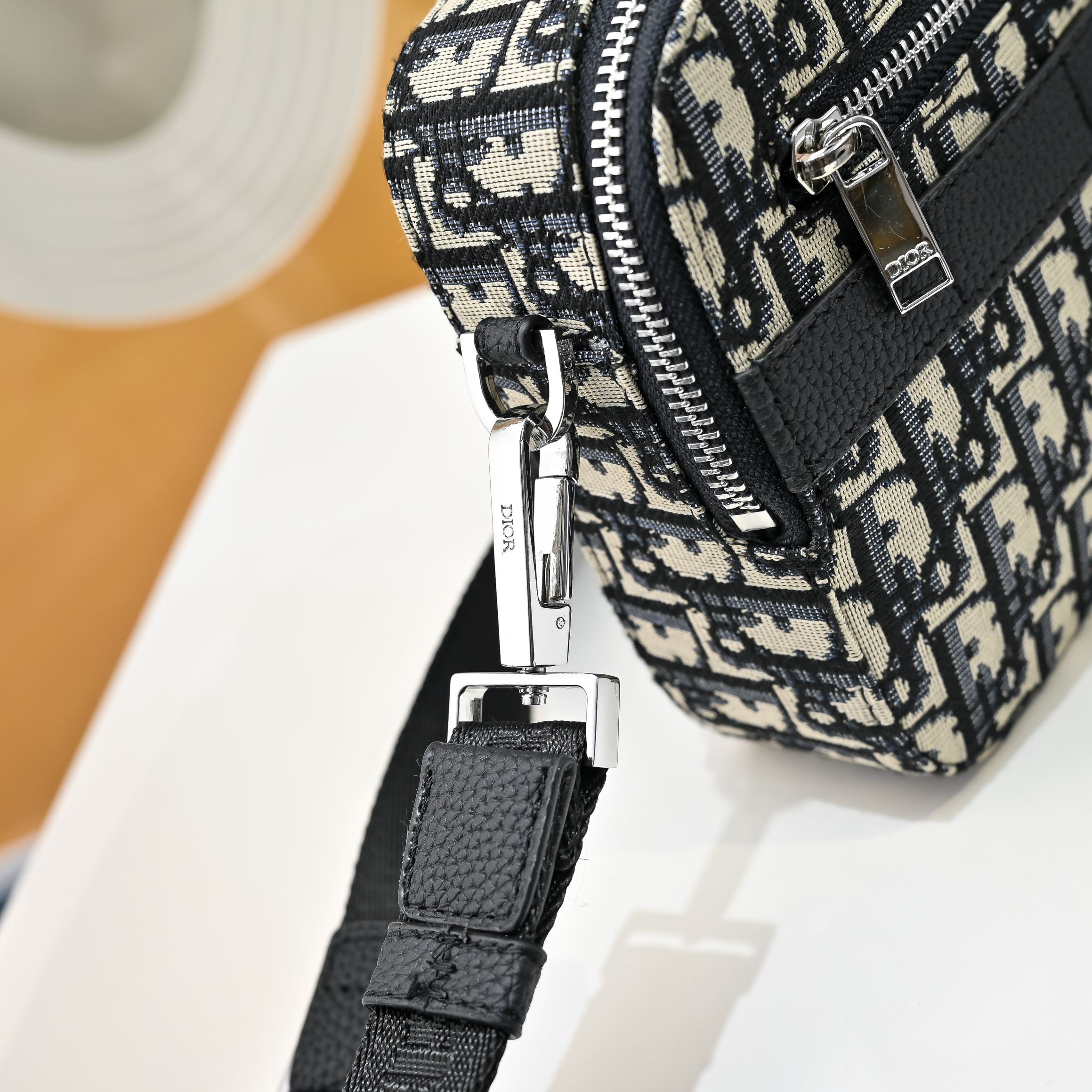 Elite Crossbody Bag – Black & Pearl White Small