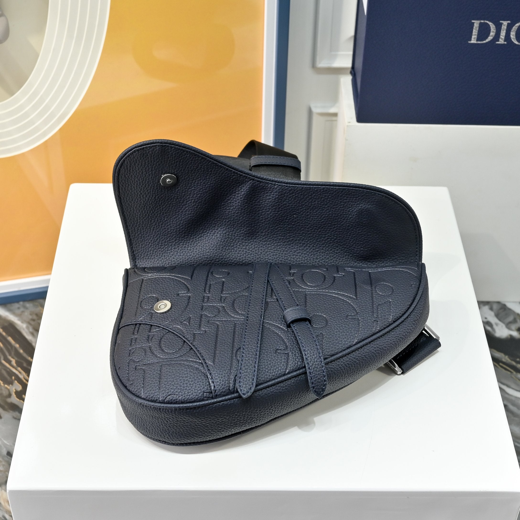 Elite Saddle Crossbody Bag – Monogram & Classic Black