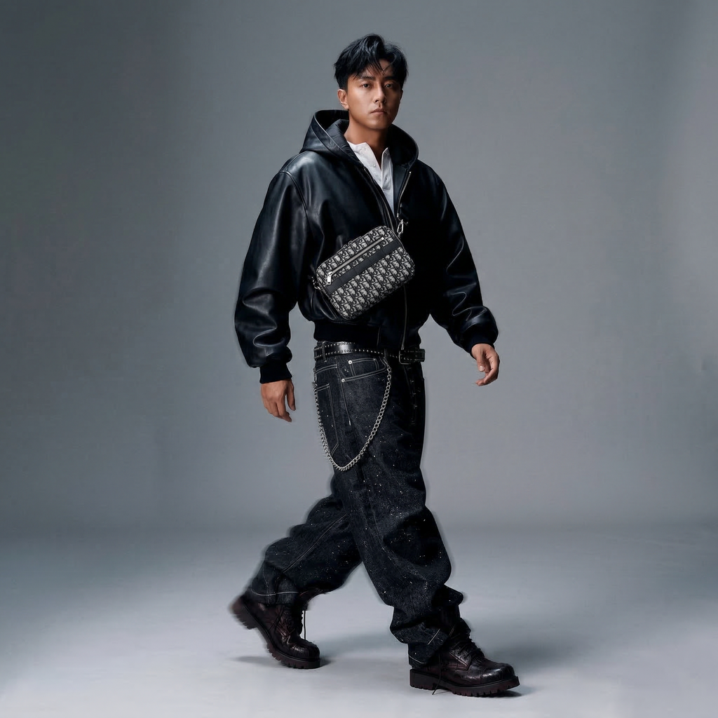 Elite Crossbody Bag – Black & Pearl White Small