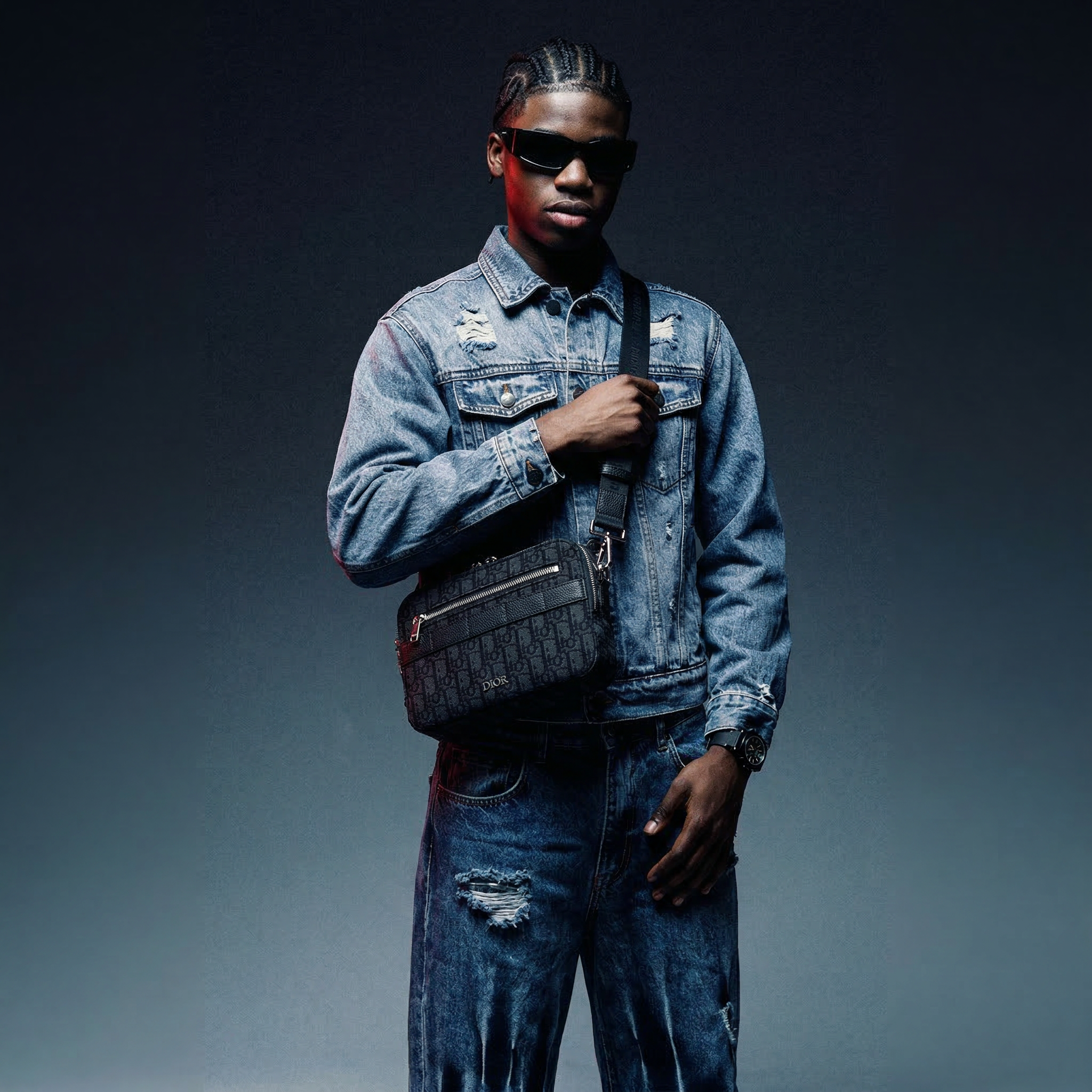 Elite Crossbody Bag – Black & Pearl White Small